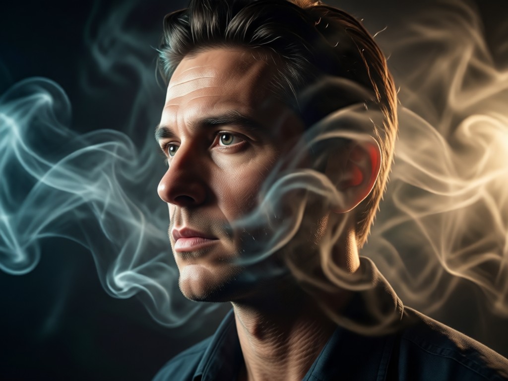 Diferentes estilos de texturas de humo para retratos
