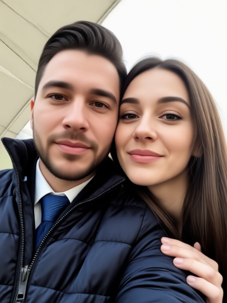 Avatar divertido de pareja estilo dibujos animados