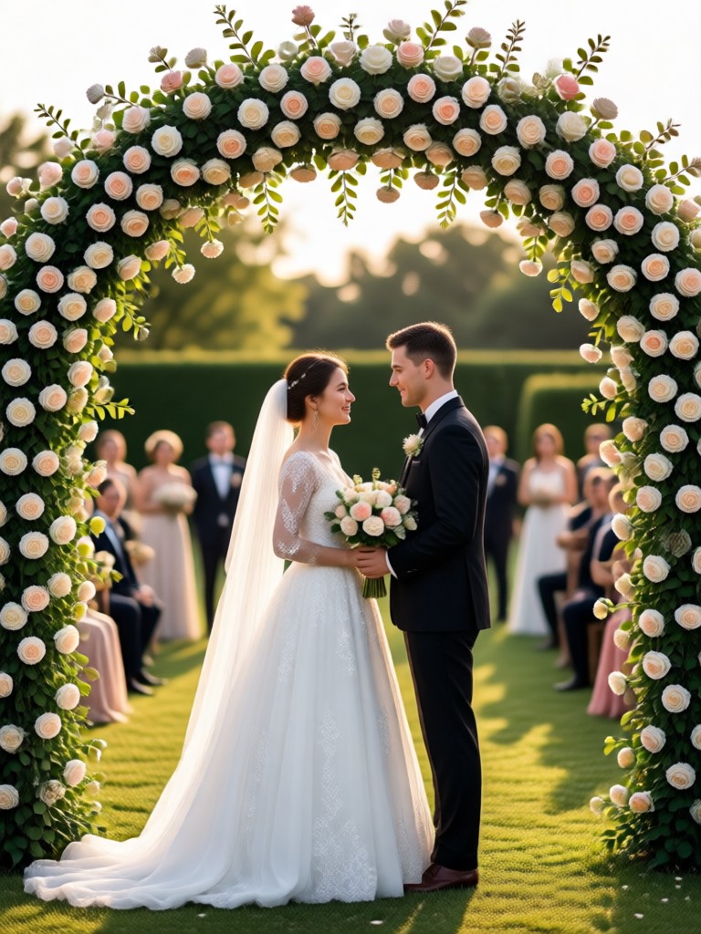 ビーチ 夕日 結婚式 AI生成