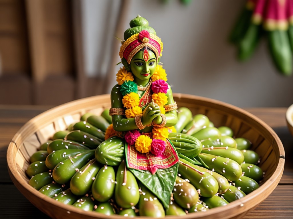 AI जनरेटेड हरियाली तीज कपल पोर्ट्रेट