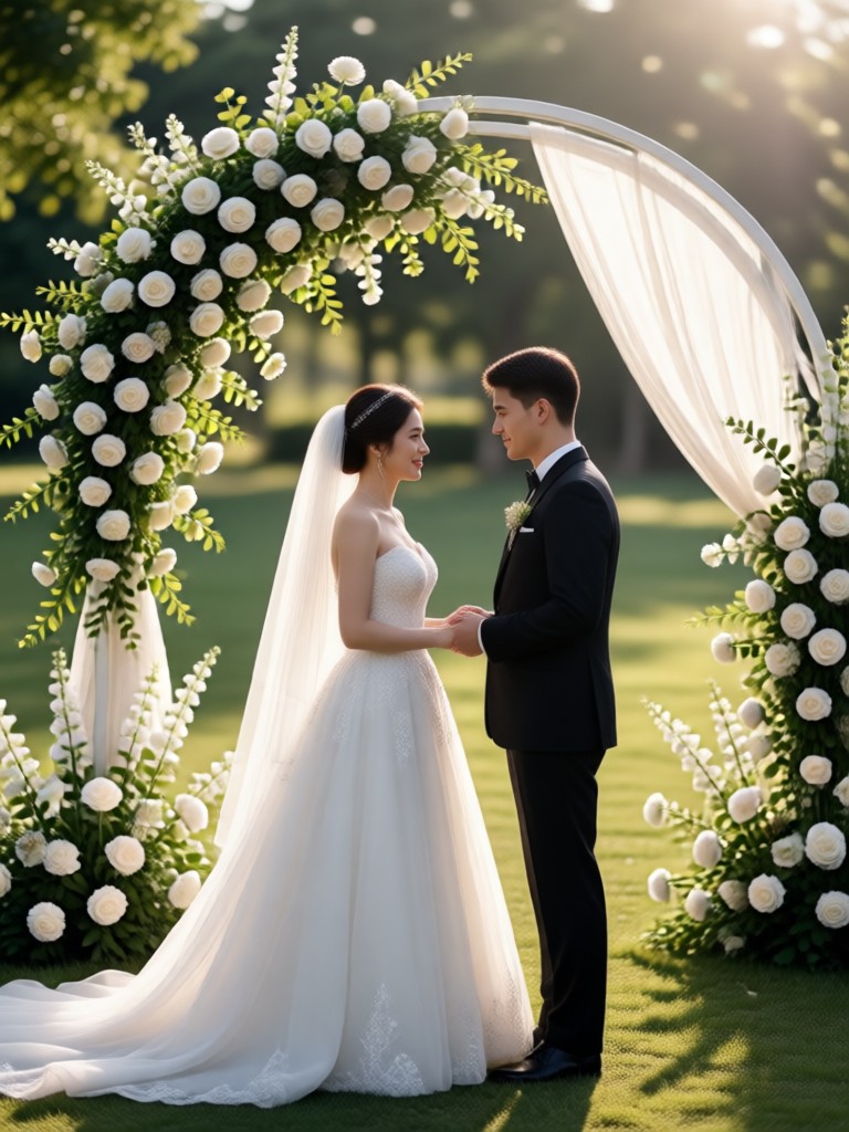 Filme de casamento com tema inverno encantado por IA