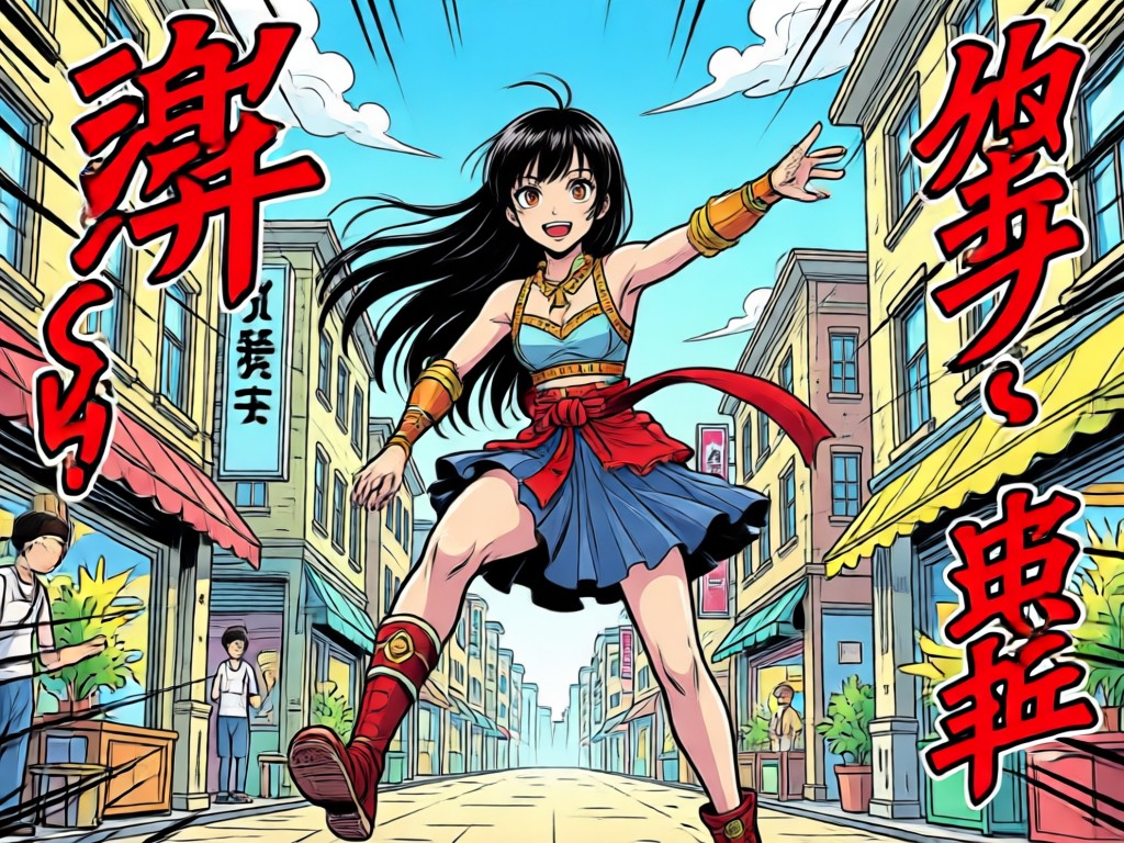 Side-by-side comparison of photo and AI manga filter result