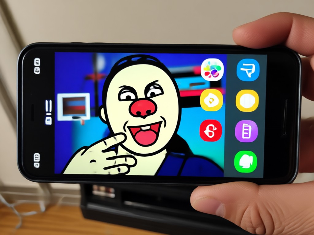 AI generating funny text over a photo on an iPhone screen