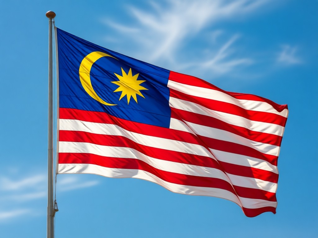 KI wendet malaysische Flagge sofort auf ein Porträt an
