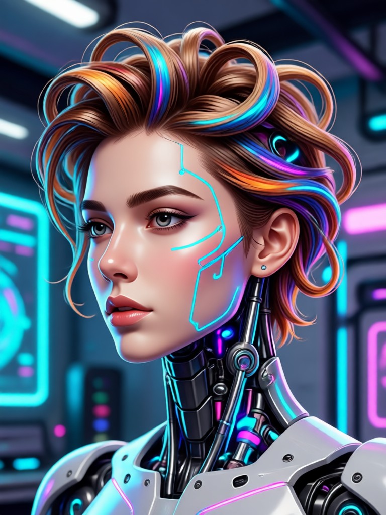 Before and after comparison of AI hairstyle try on
