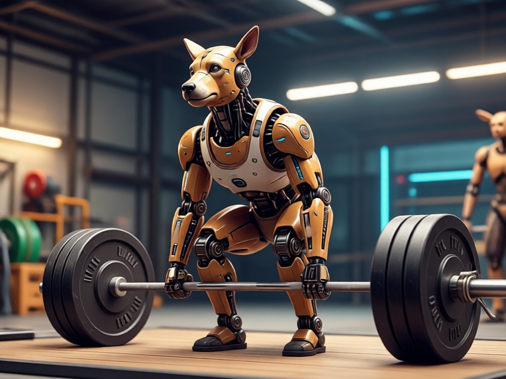 AI generated video showing realistic pet weightlifting motion