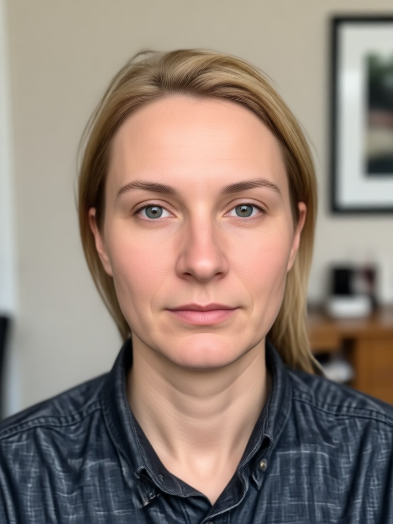 Removal of unwanted facial hair on a close-up portrait