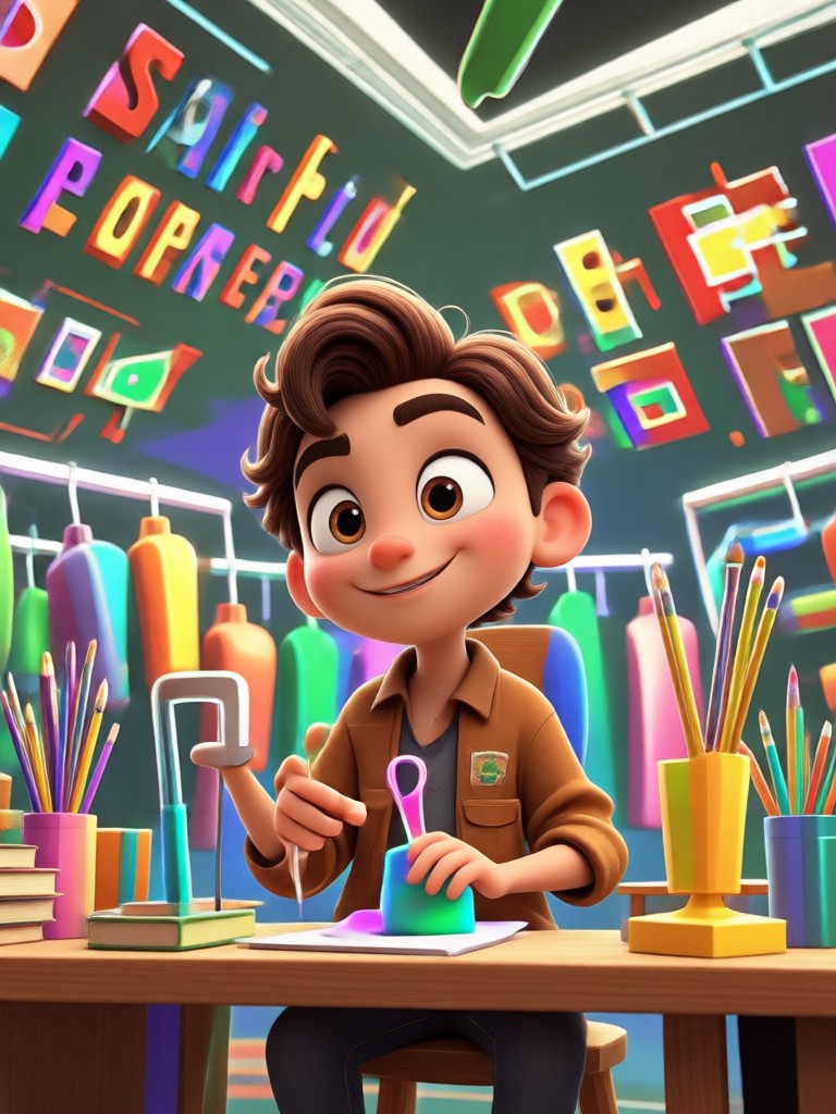 Child's photo as Pixar animation