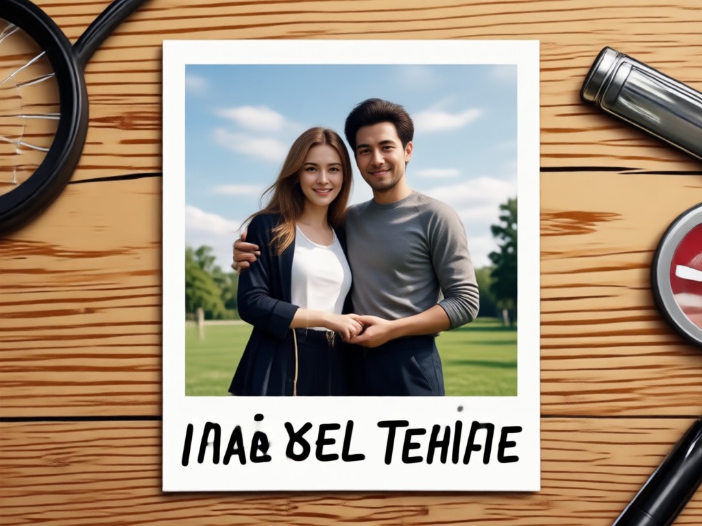 Antarmuka template video foto Polaroid yang dapat diedit