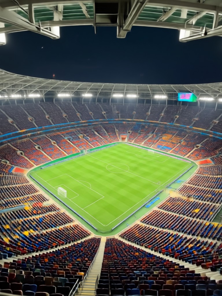 Trophy celebration stadium scene AI