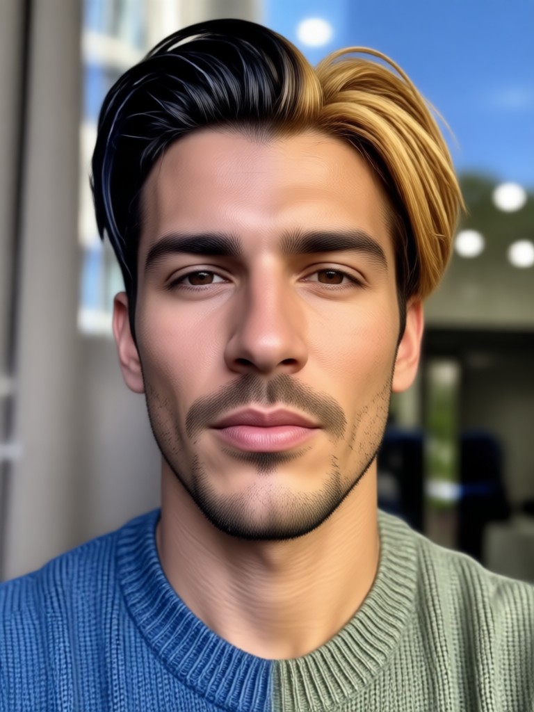 AI gender swap example portrait male to female