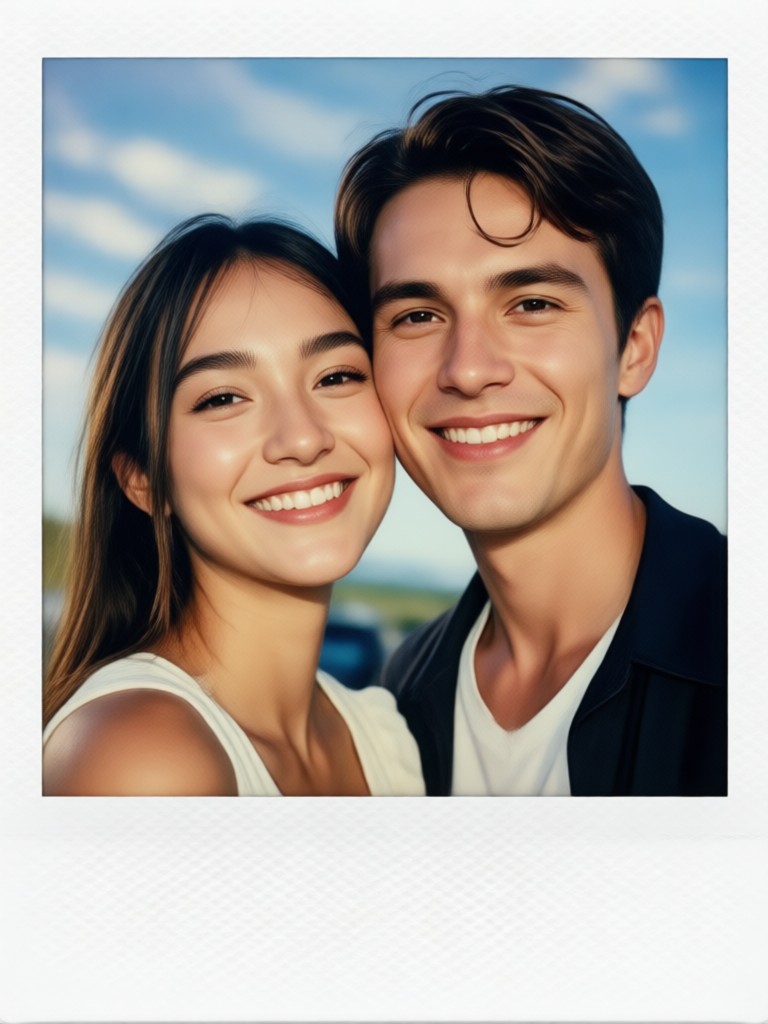 Black and white polaroid love video