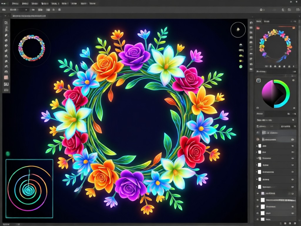 Grid showing various flower crown filter styles
