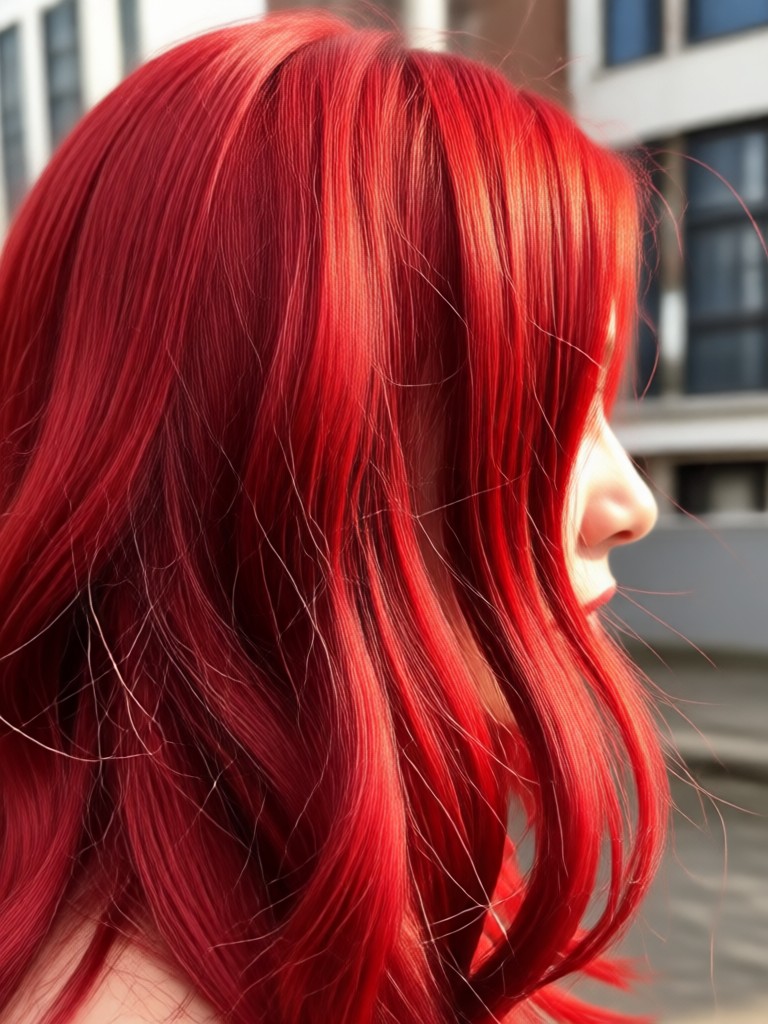 Brunette to auburn red hair filter transformation