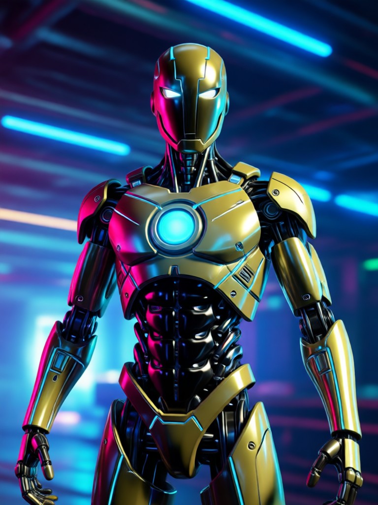 Fantasy warrior AI action hero with magic