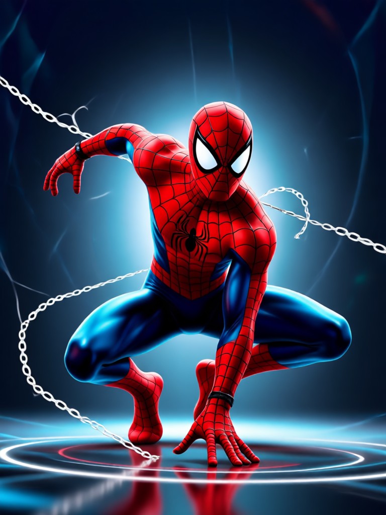 AI Spiderman transformation example from a normal photo