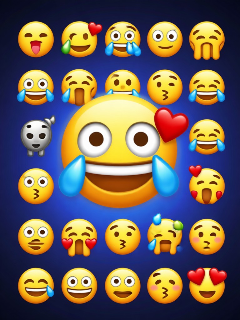 Realistic caricature emoji