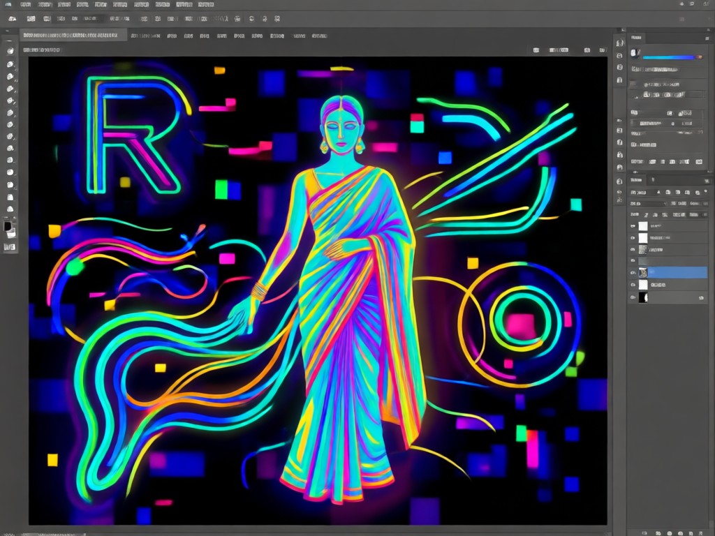 AI saree photo editor before and after transformation
