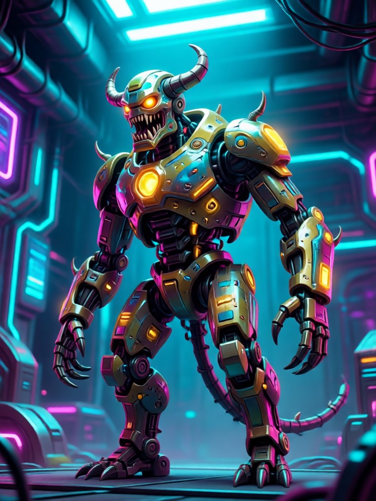 Alien Planet Creature with Bioluminescence