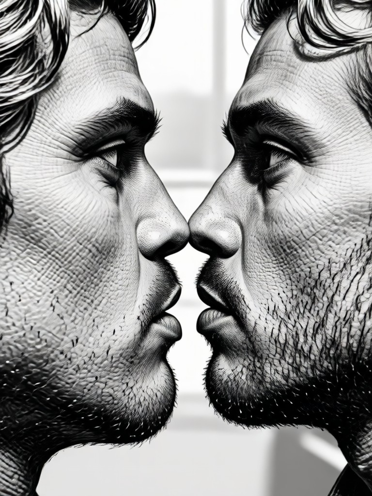 Soft High-Key Romantic Kiss