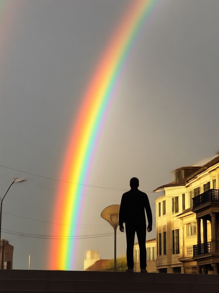 Prism effect rainbow on a product photo
