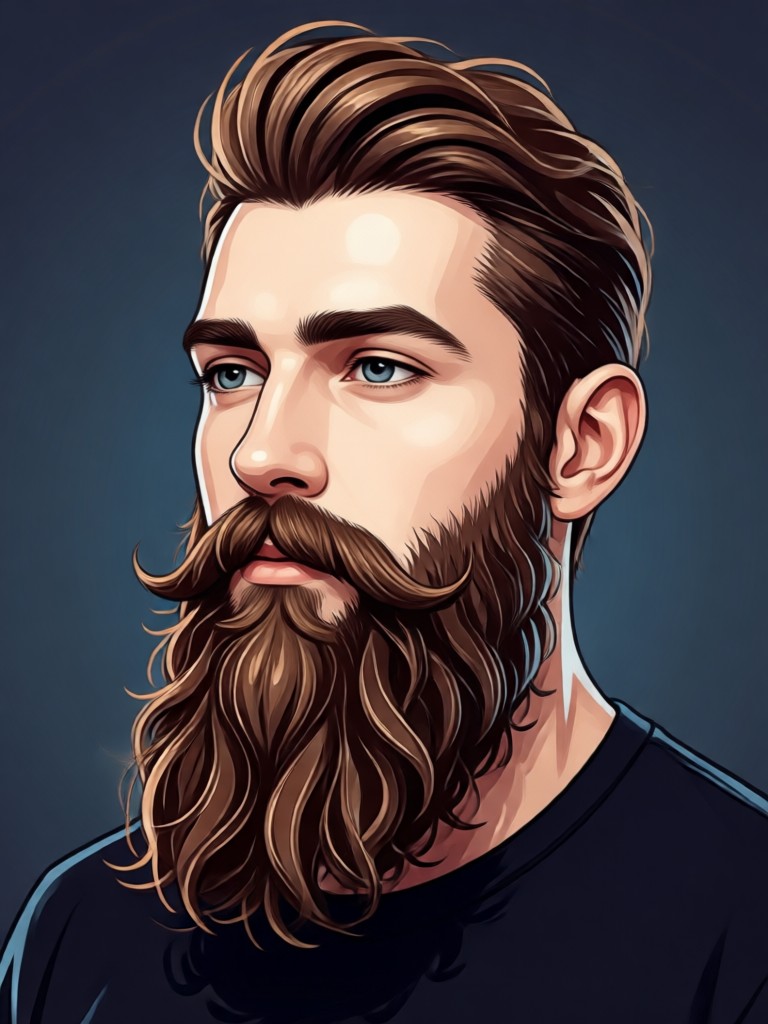 AI stubble beard filter result