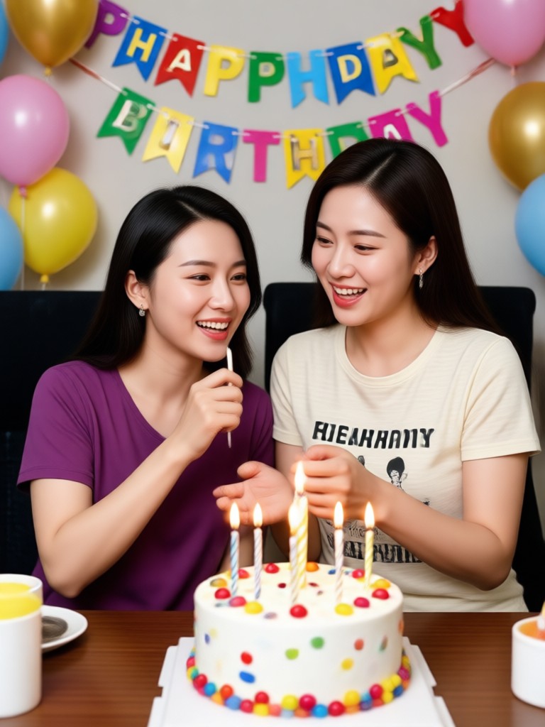 Dreamy birthday wish video with soft focus