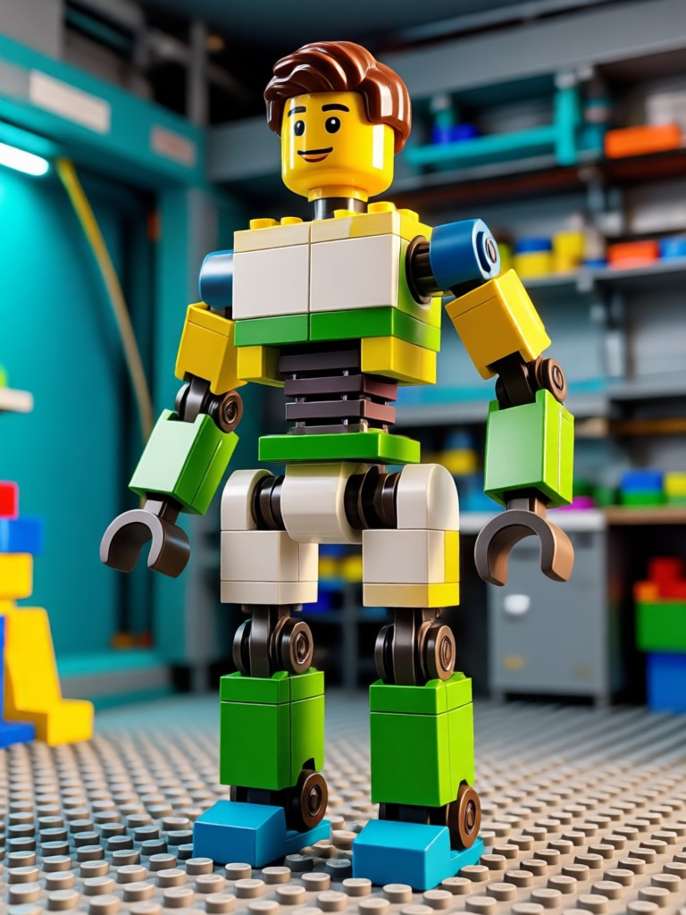 LEGO mosaic style family portrait