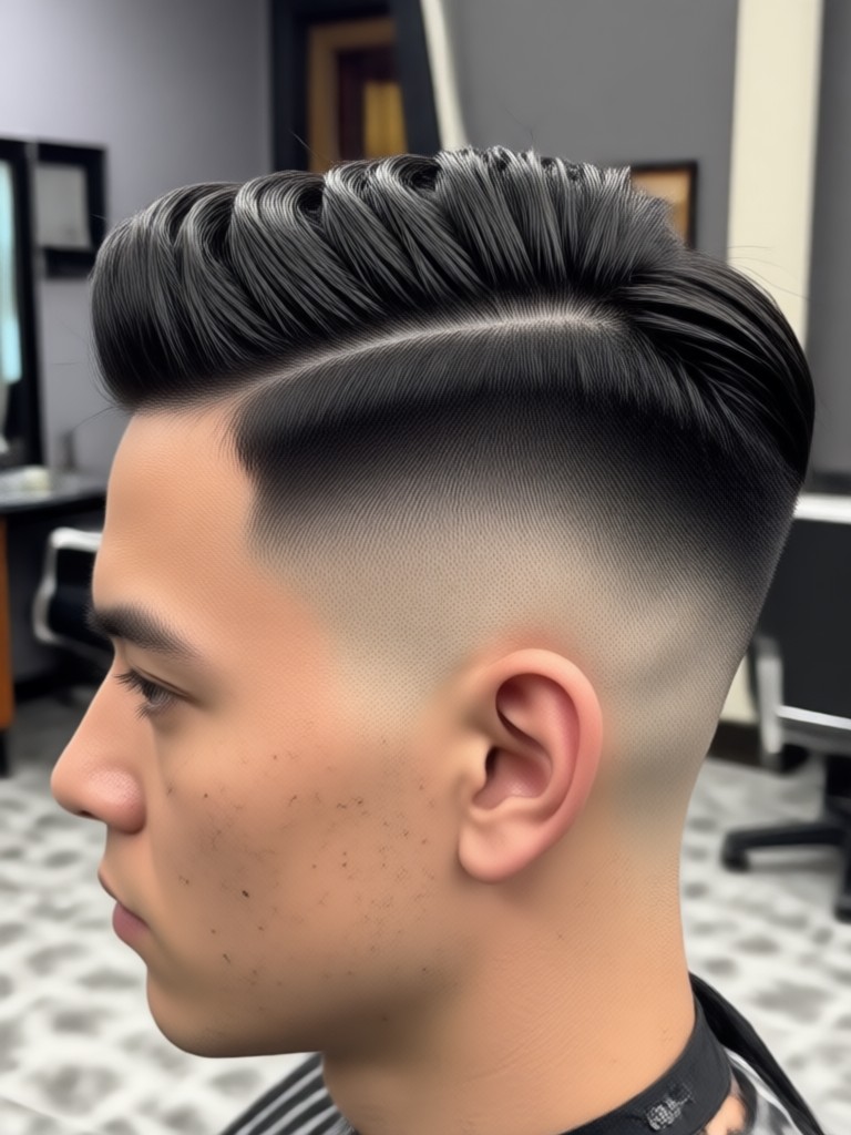 HeyO app interface for AI taper fade haircut generator