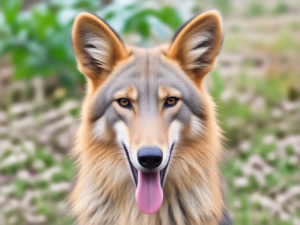 Realistic animal human face blend