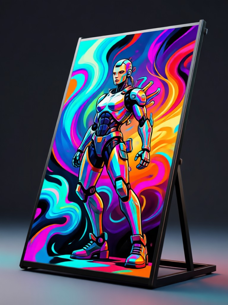 Steampunk theme AI acrylic standee