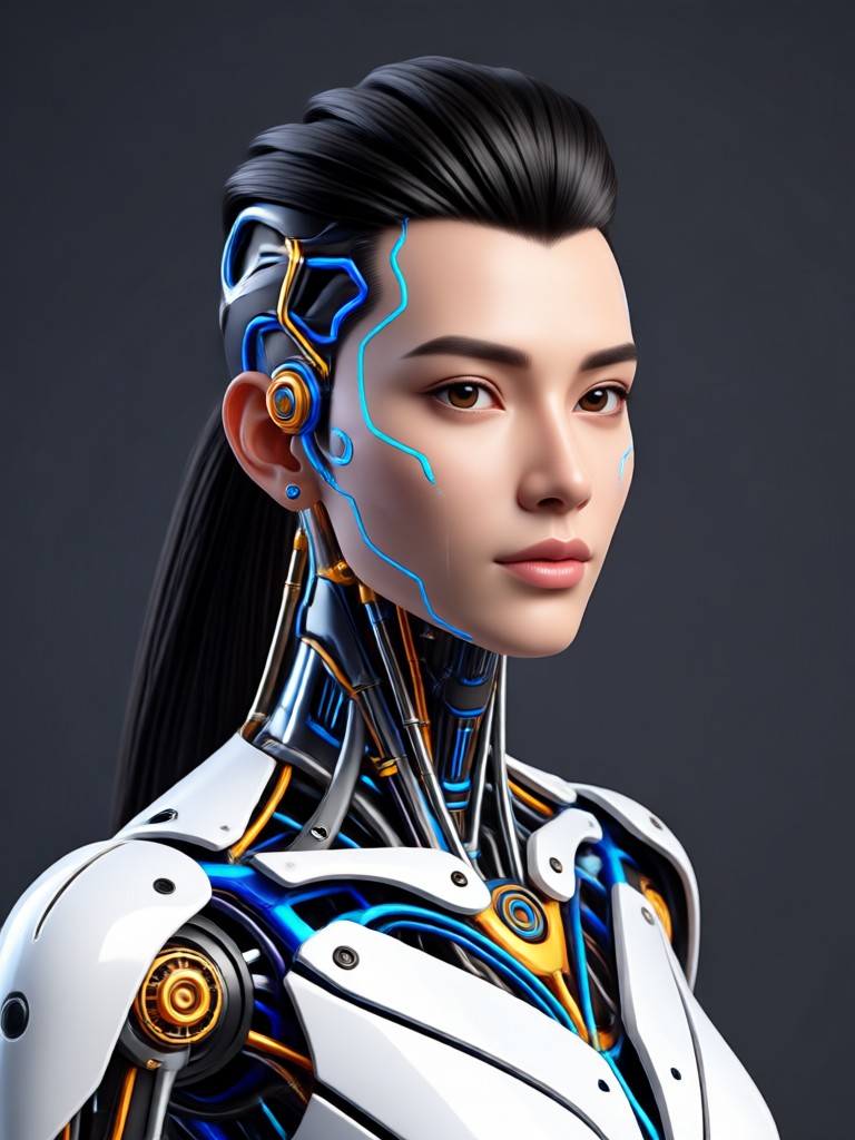 AI facial feature reshaping example