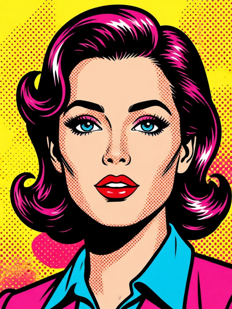 Group photo stylized with a unified pop art filter