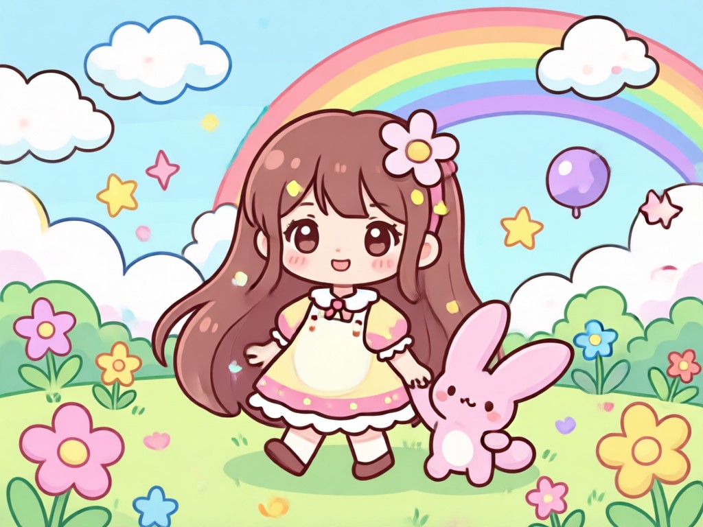 kawaii accessory and background generator