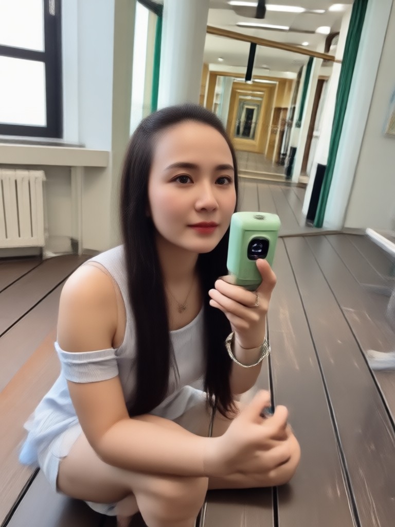 Smartphone showing the Vividix app creating a 4-cut photo