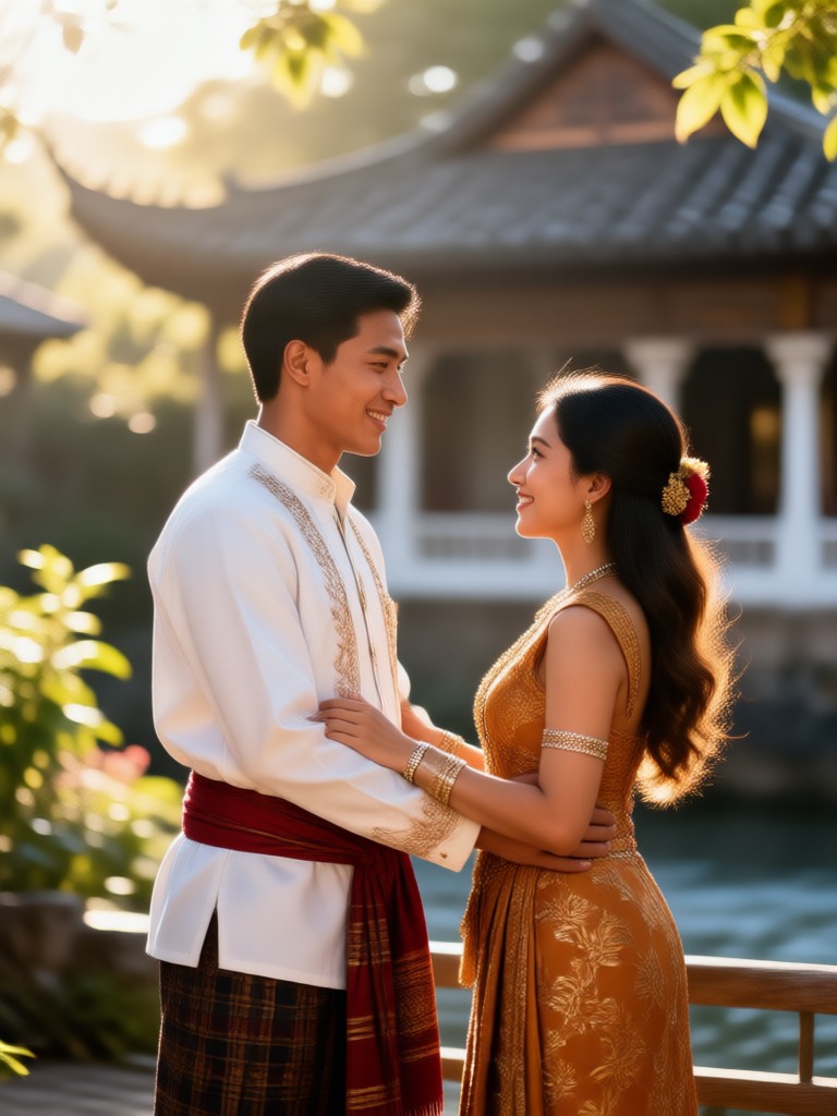 Modern minimalist Barong with contemporary Filipiniana