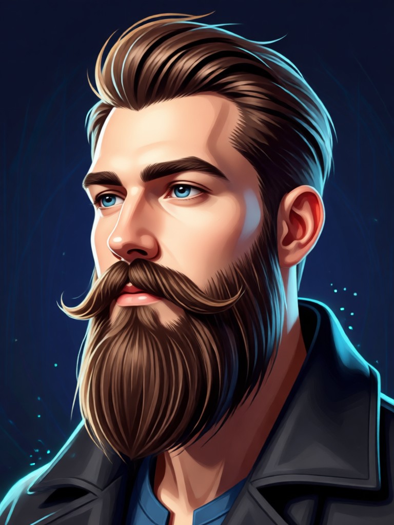 Hombre con estilo de barba de leñador generado por IA
