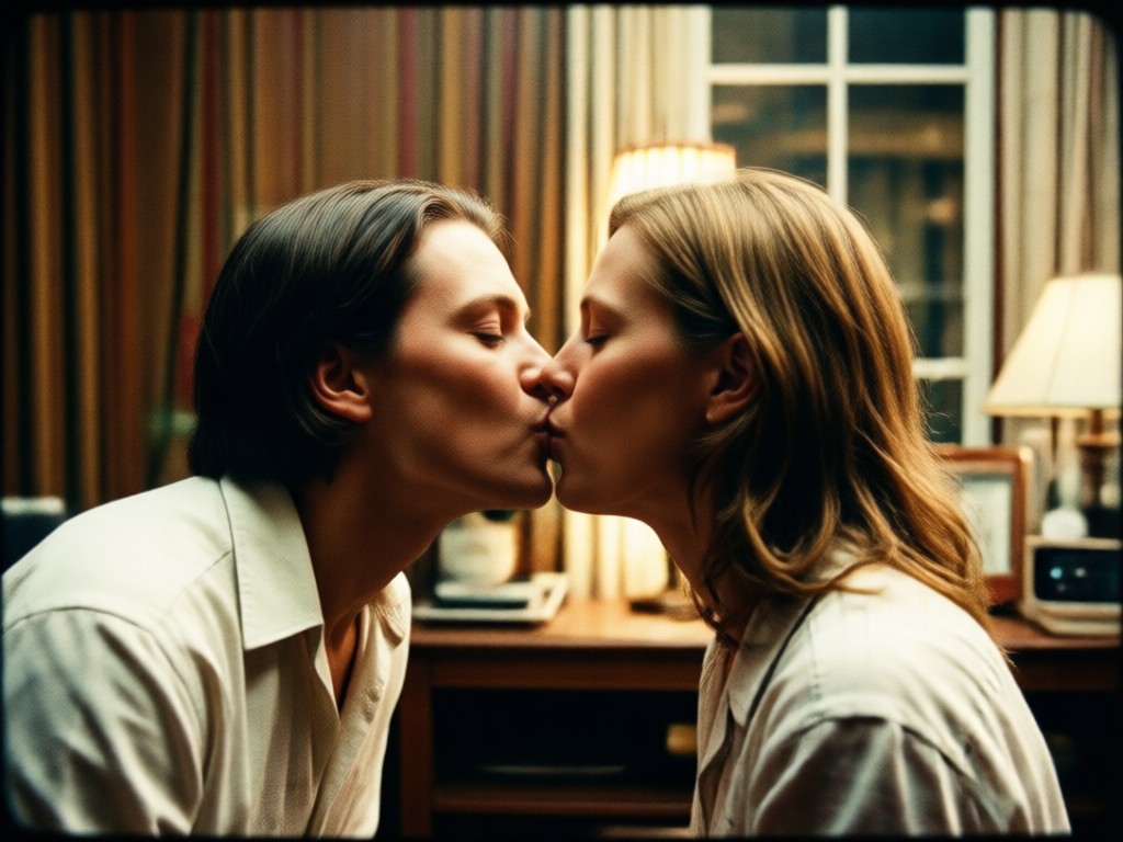 vintage film filter effects for kissing videos