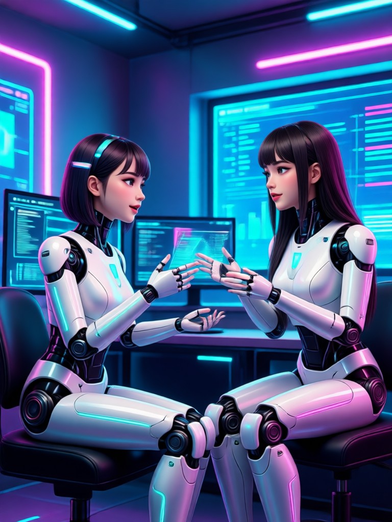 AI girlfriend chatting on mobile app interface