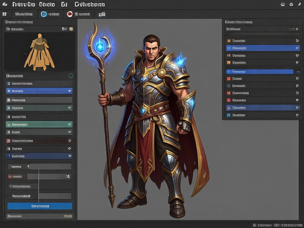 DND character sheet next to an AI generated character portrait