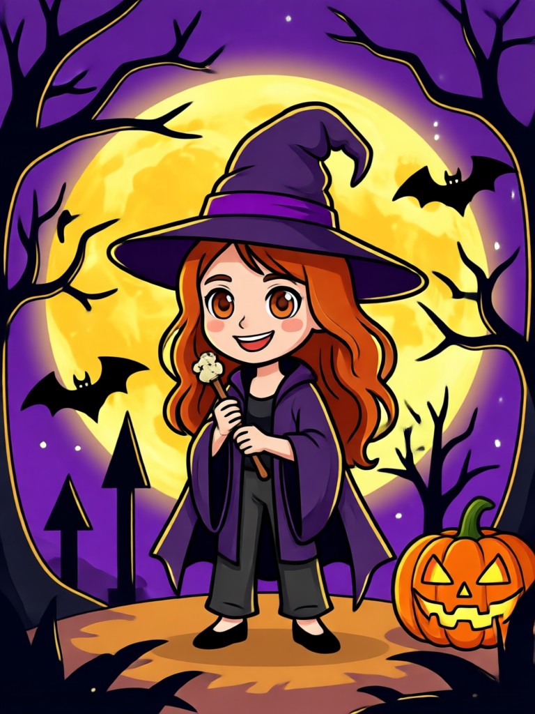 Pumpkin head halloween character generator