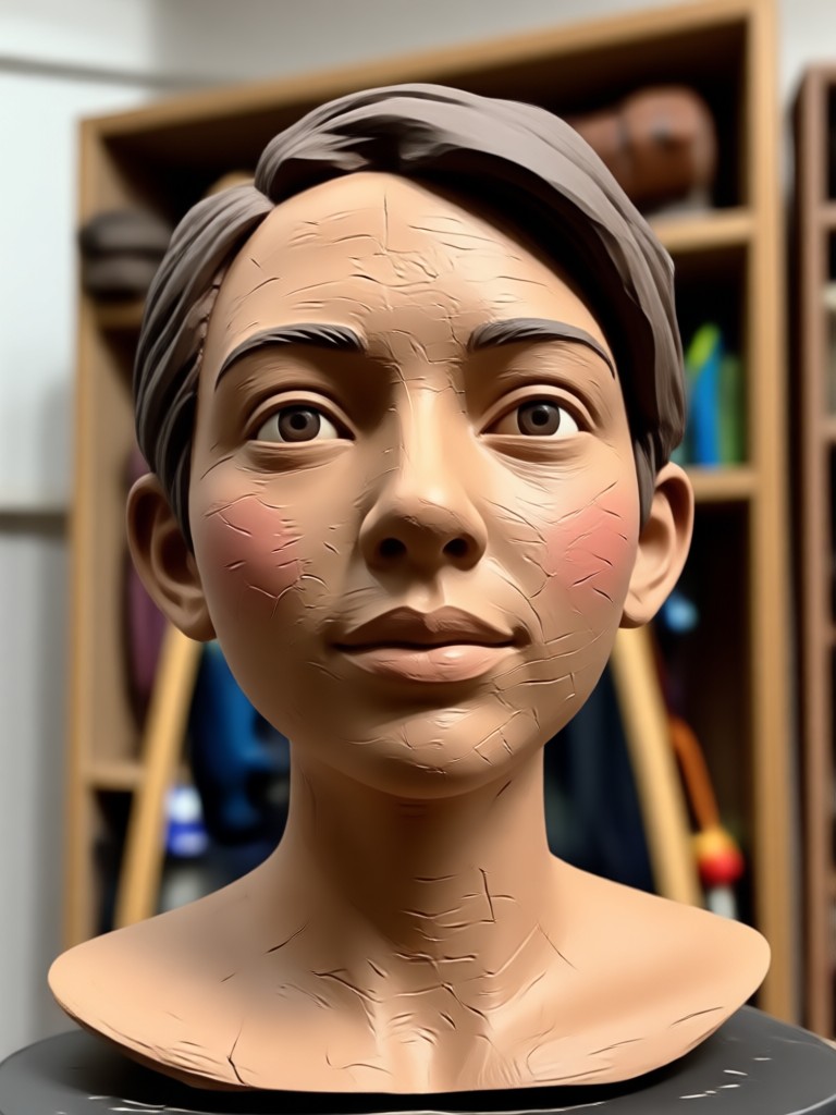 Avatar de argila 3D para redes sociais