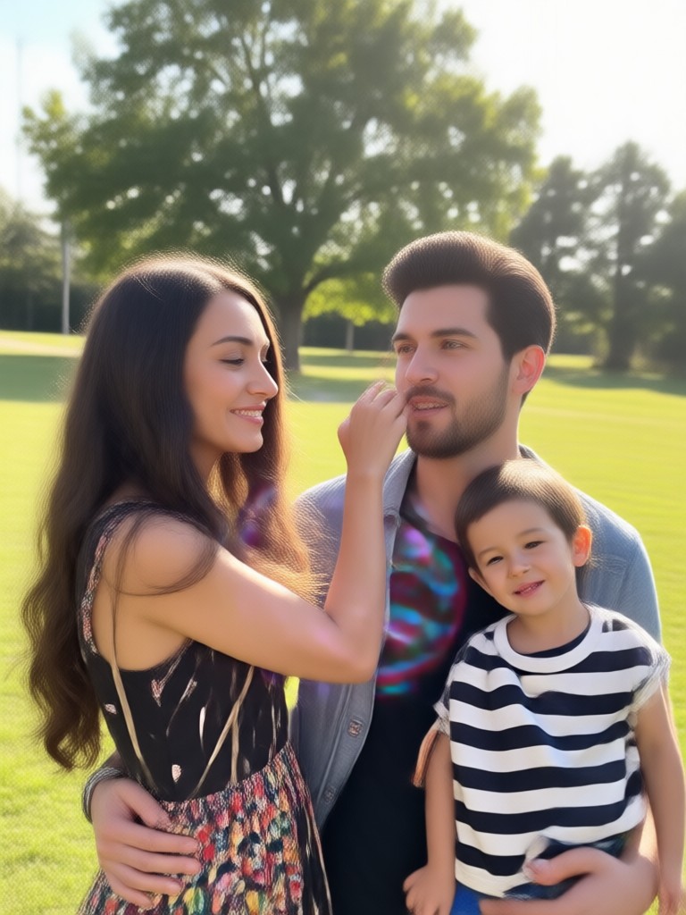 Subtle motion where grandparents smile and look at each other