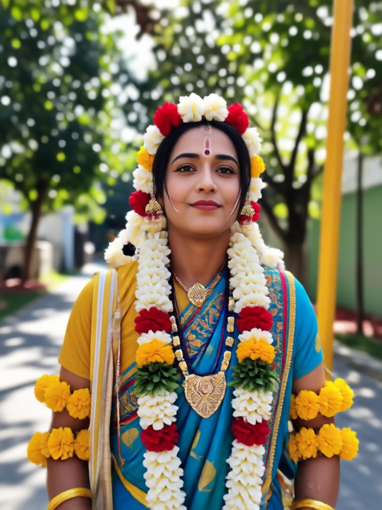 Mobile app showcasing Onam photo editing interface