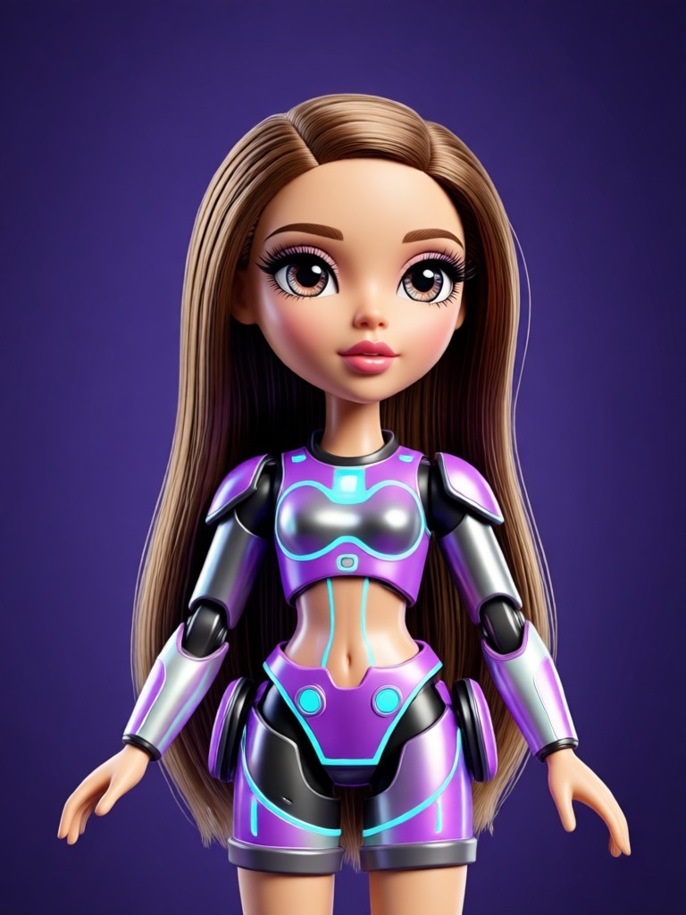 AI Bratz aesthetic in a cartoon art style