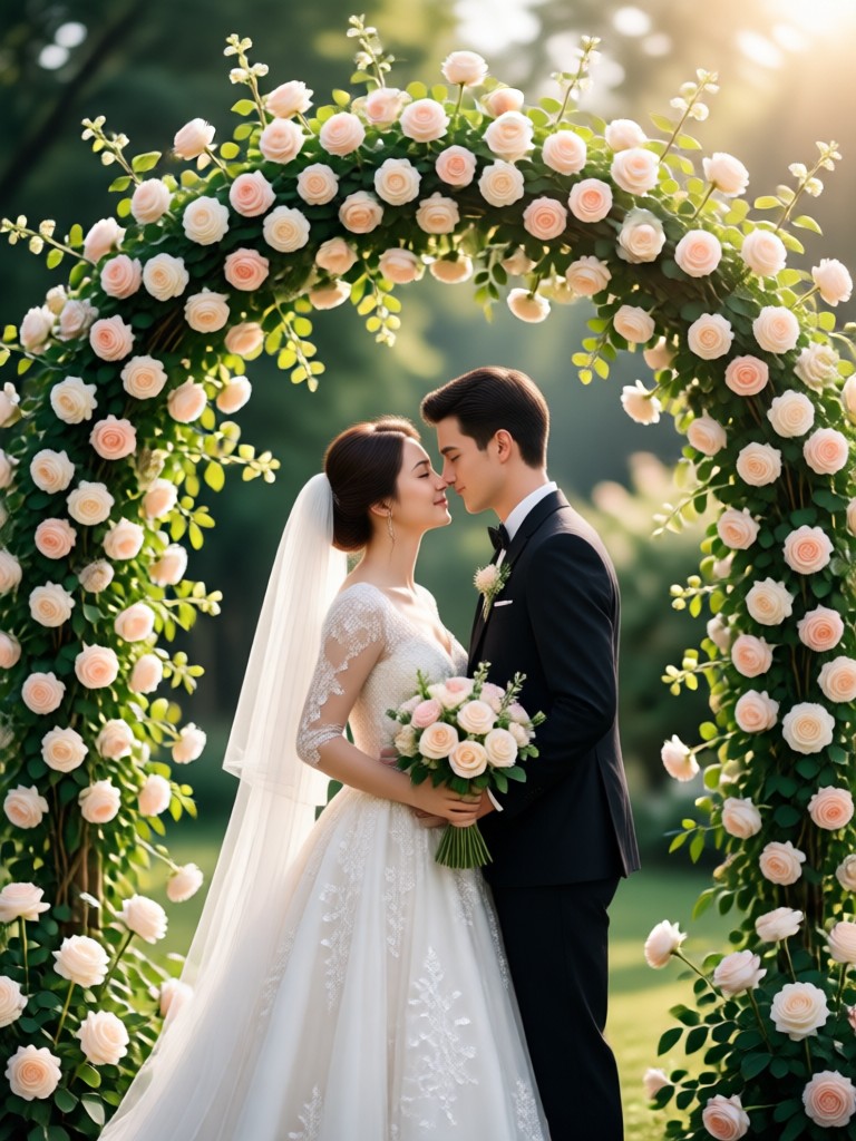 AI cinematic first dance wedding photo