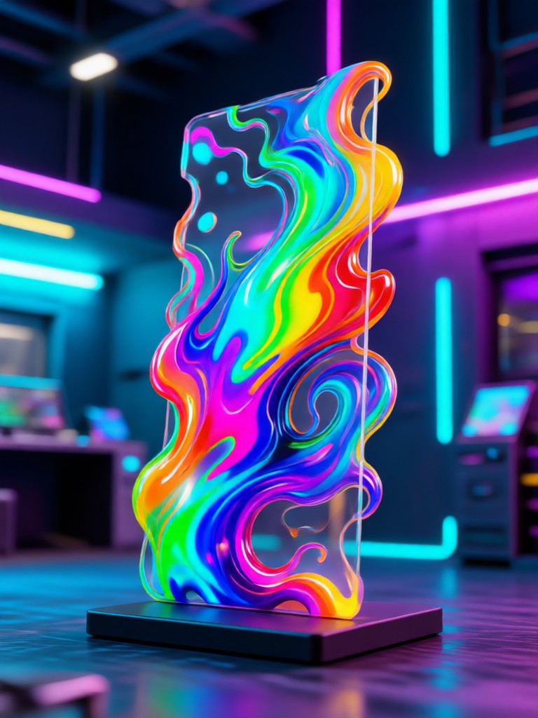 Cute animal acrylic standee AI creation