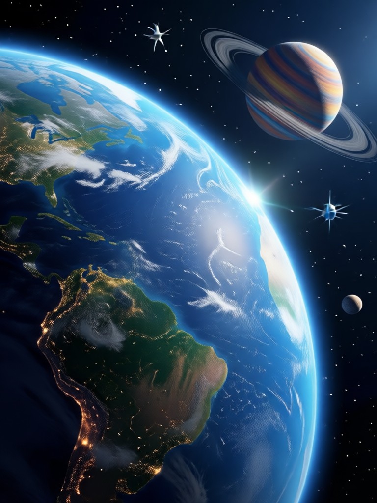 AI द्वारा उत्पन्न धरती जैसा ग्रह हरे महाद्वीपों के साथ