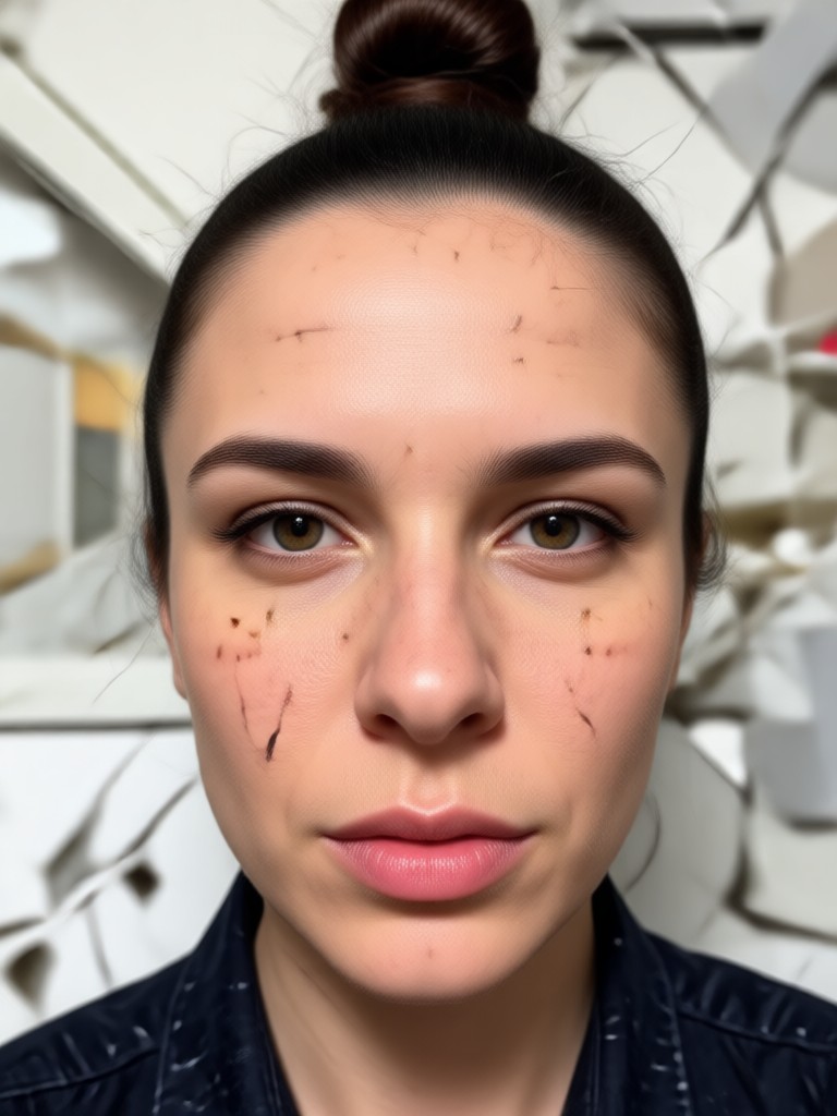 AI photo face swap example before and after