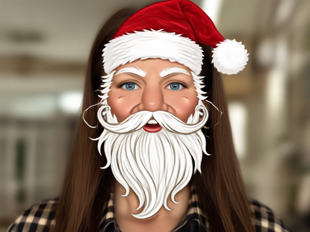 Santa Claus Face Filter mit KI erstellen